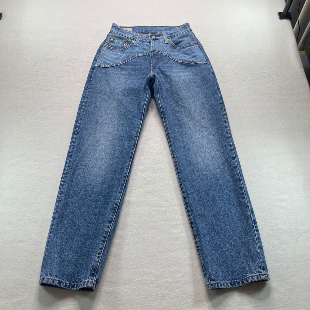 Levis 501 90s Jeans Women's 24 Blue Premium Straight Leg Western Yoke